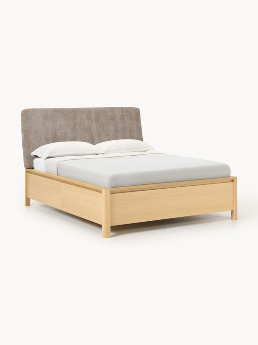 Santiago Wooden Bed with Drawers and Upholstered Headboard
