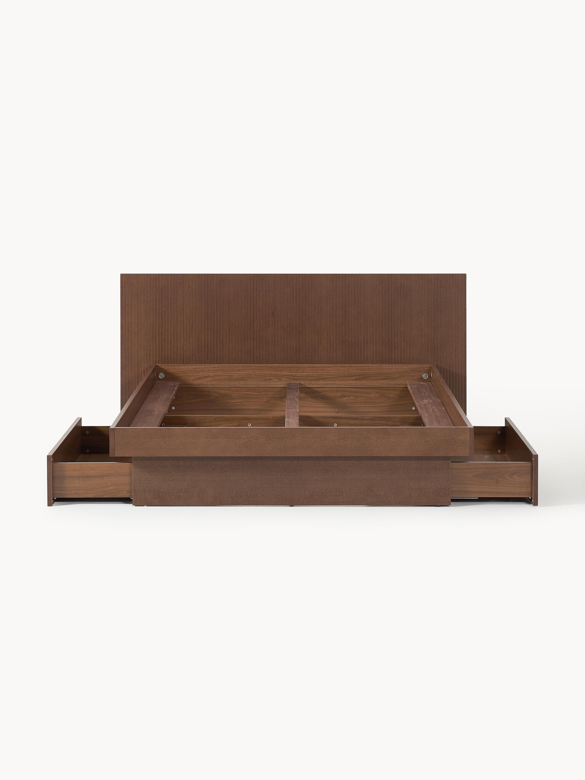 Sato Wooden Bed with Headboard and Drawers