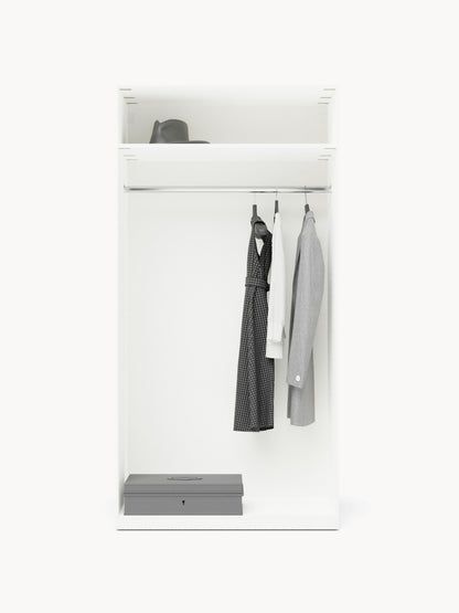 Simone Hinged-Door Wardrobe, Modular, 100 cm Wide, in Various Sizes
