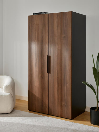 Simone Hinged-Door Wardrobe, Modular, 100 cm Wide, in Various Sizes