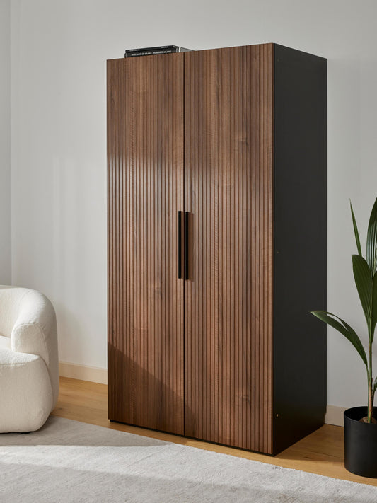 Simone Hinged-Door Wardrobe, Modular, 100 cm Wide, in Various Sizes