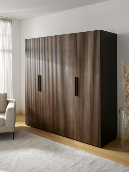 Simone Hinged-Door Wardrobe, Modular, 200 cm Wide, in Various Sizes
