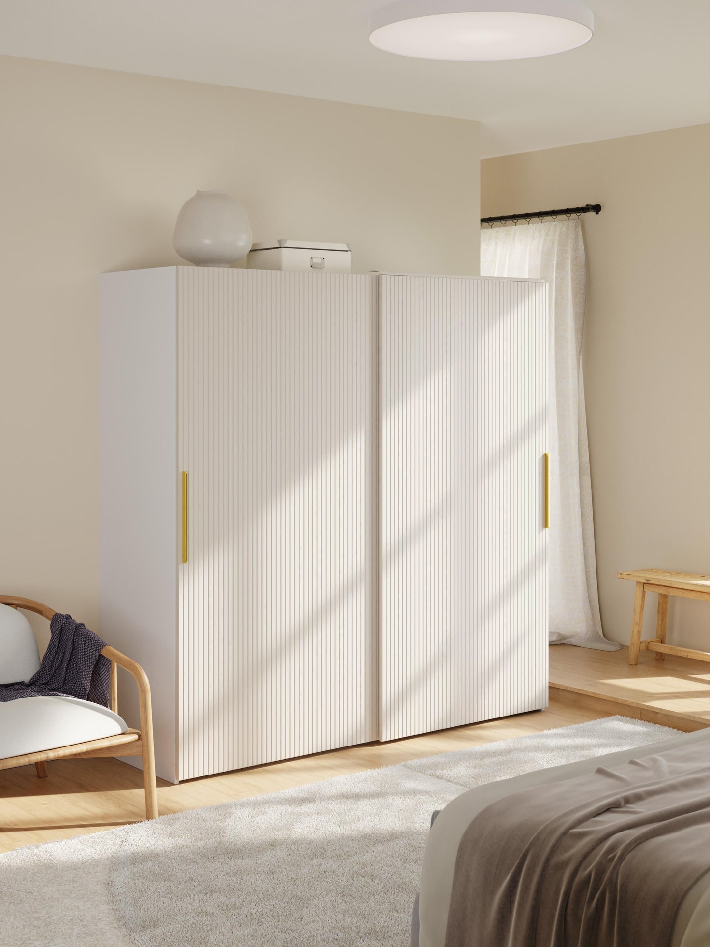Simone Sliding-Door Wardrobe, Modular, 200 cm Wide, in Various Sizes