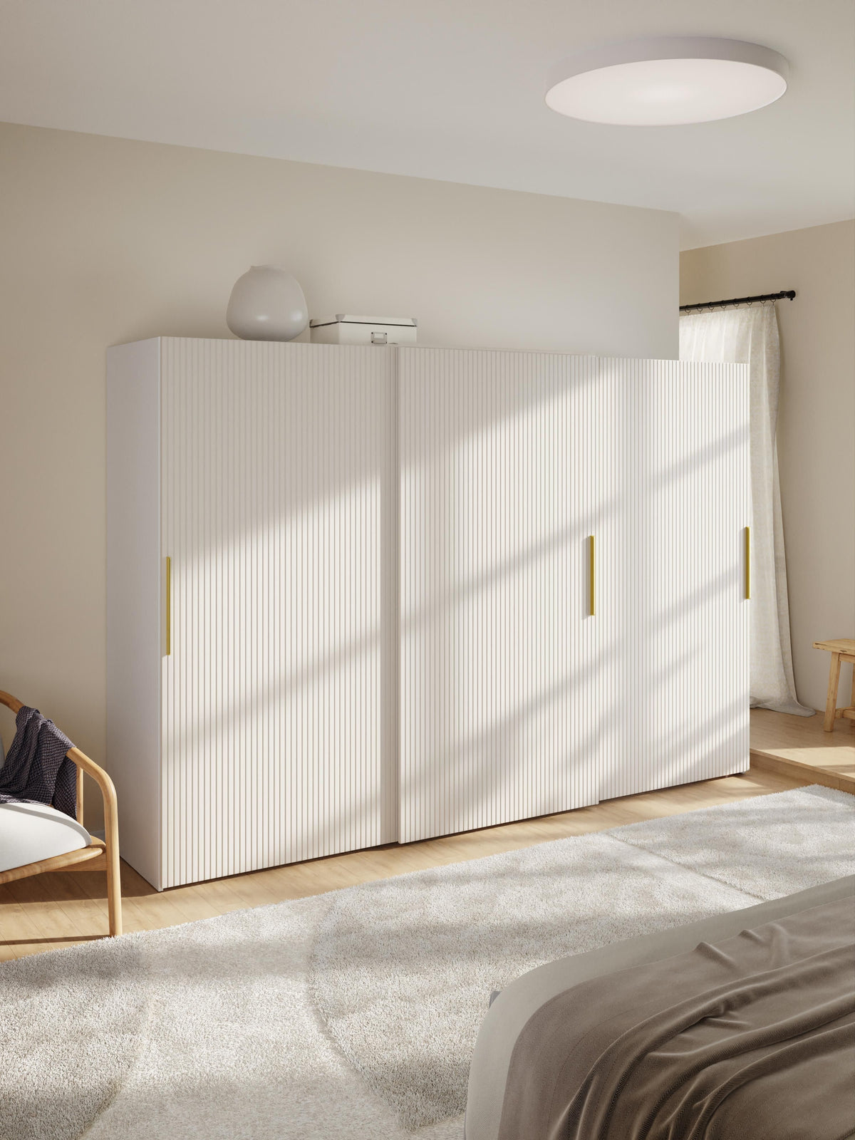 Simone Sliding-Door Wardrobe, Modular, 300 cm Wide, in Various Sizes