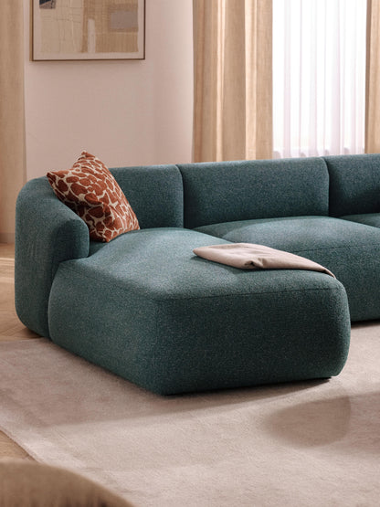 Sofia Corner Module with Chaise, Bouclé