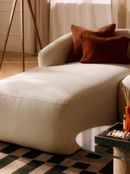 Sofia Corner Module with Chaise, Bouclé
