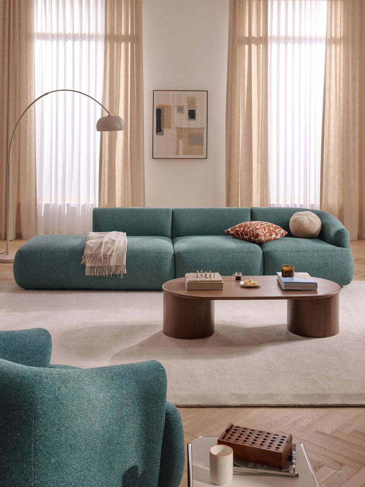 Sofia Modular Chaise (2-Seater), Bouclé