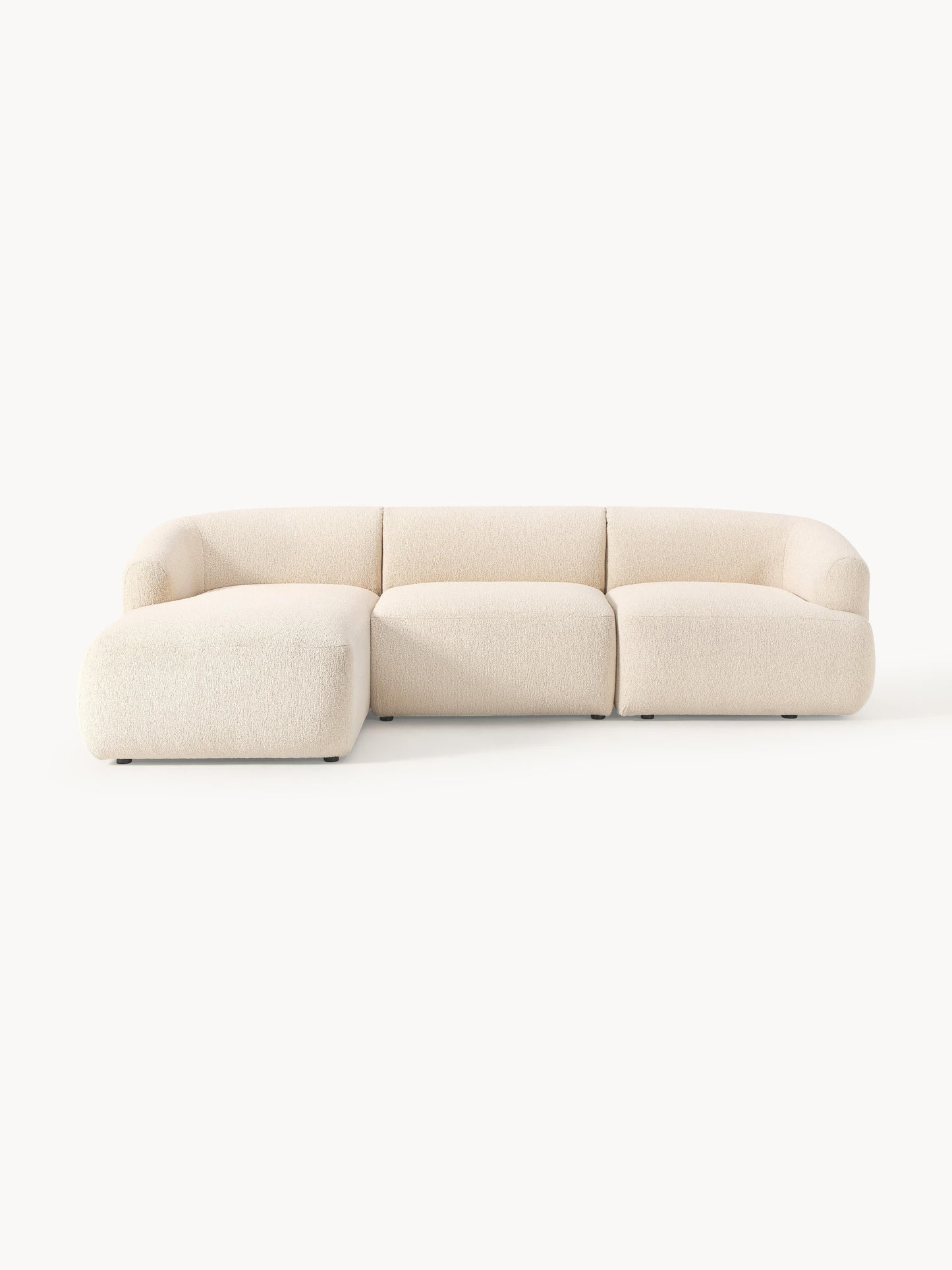 Sofia Modular Corner Sofa, Bouclé, 3-Seater