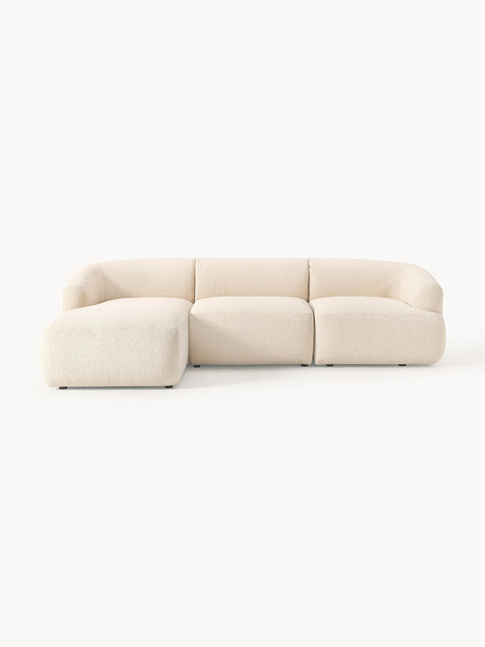 Sofia Modular Corner Sofa, Bouclé, 3-Seater