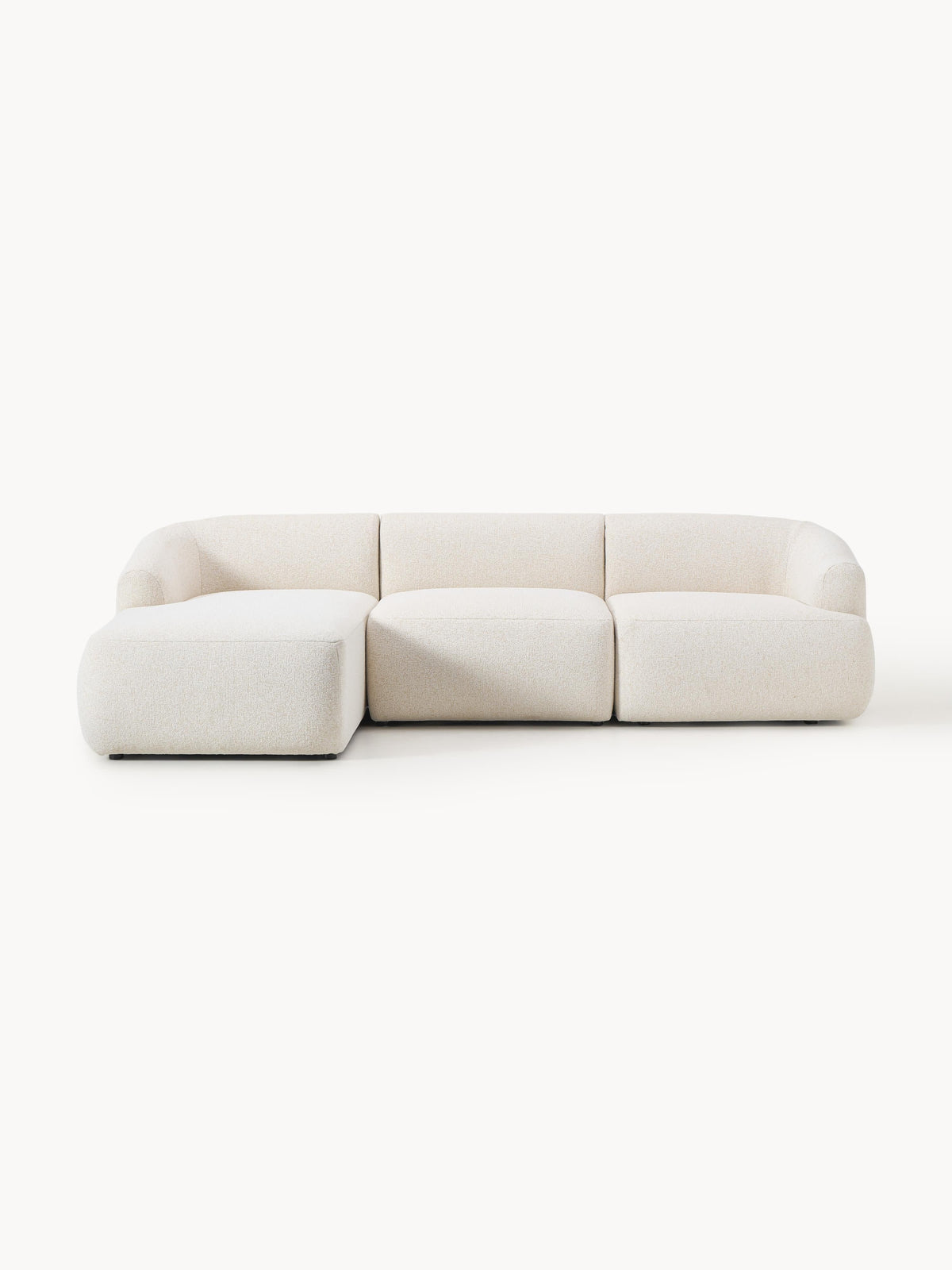 Sofia Modular Corner Sofa, Bouclé, 3-Seater