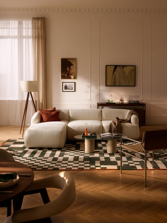 Sofia Modular Corner Sofa, Bouclé, 3-Seater