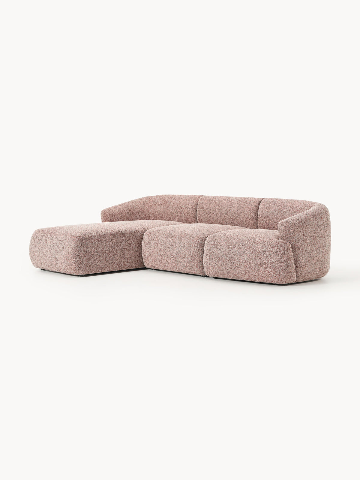 Sofia Modular Corner Sofa, Bouclé, 3-Seater