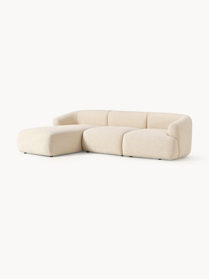Sofia Modular Corner Sofa, Bouclé, 3-Seater