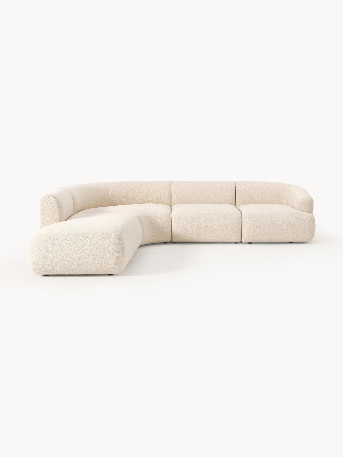 Sofia Modular Corner Sofa, Bouclé, 4-Seater