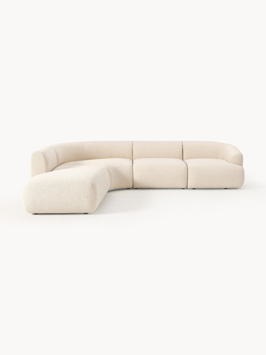 Sofia Modular Corner Sofa, Bouclé, 4-Seater