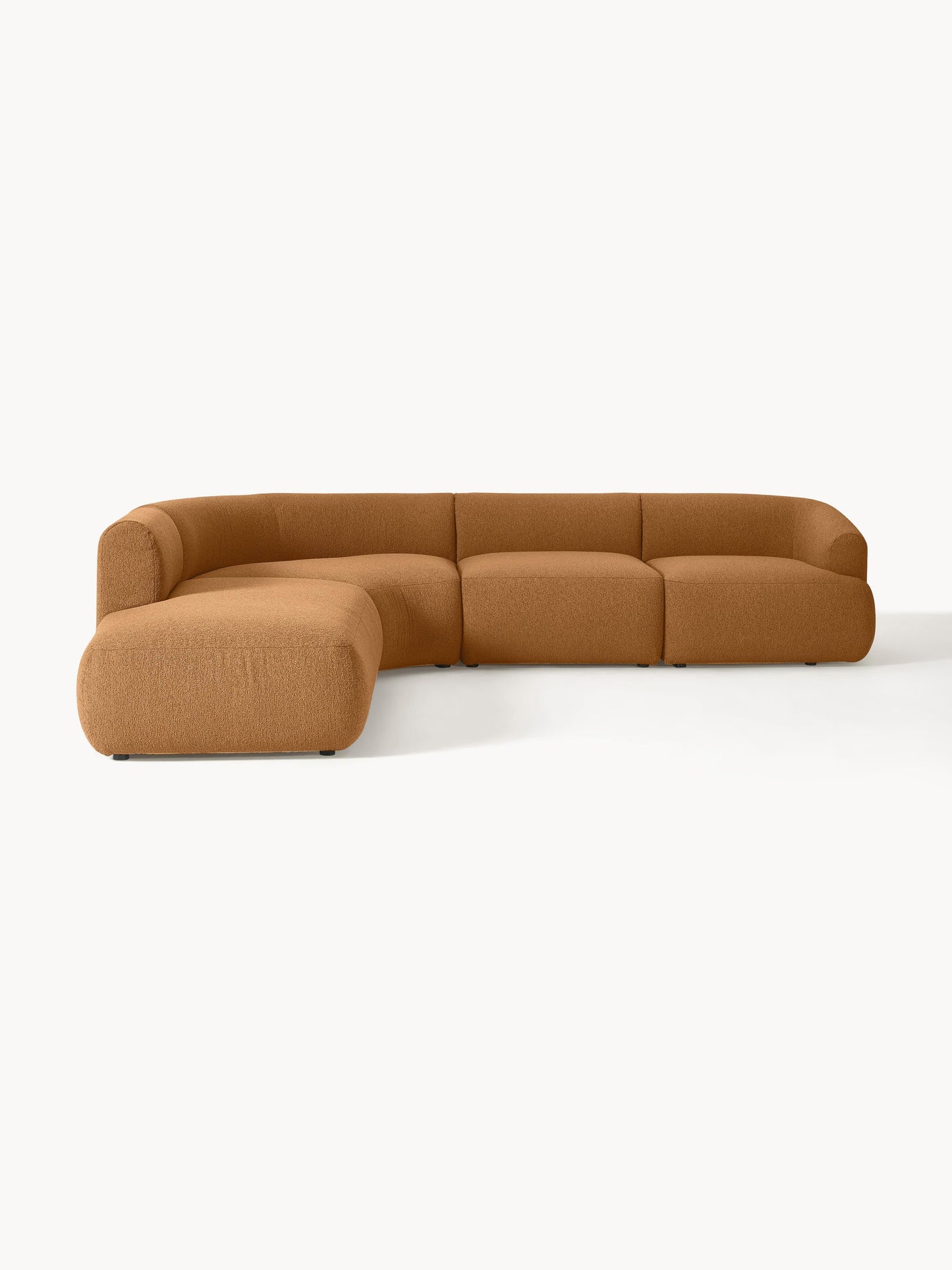 Sofia Modular Corner Sofa, Bouclé, 4-Seater