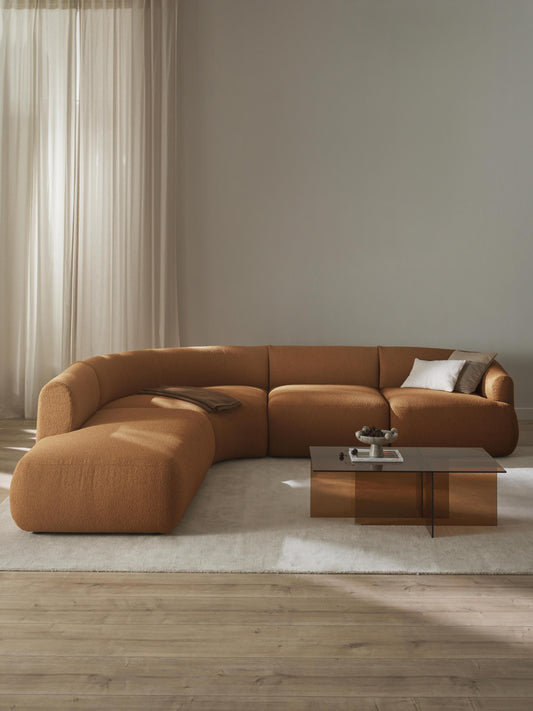 Sofia Modular Corner Sofa, Bouclé, 4-Seater