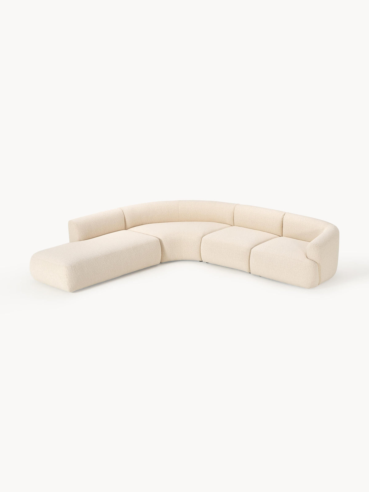 Sofia Modular Corner Sofa, Bouclé, 4-Seater