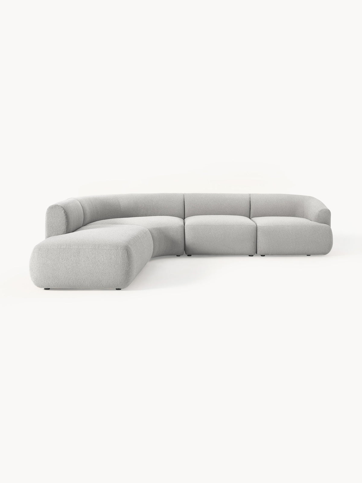Sofia Modular Corner Sofa, Bouclé, 4-Seater