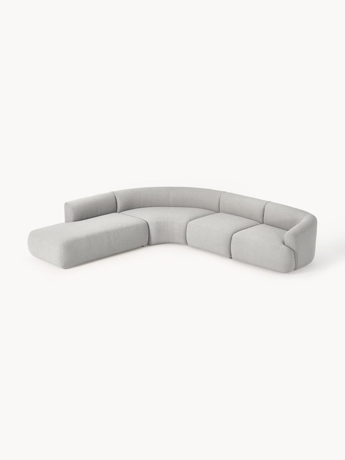 Sofia Modular Corner Sofa, Bouclé, 4-Seater