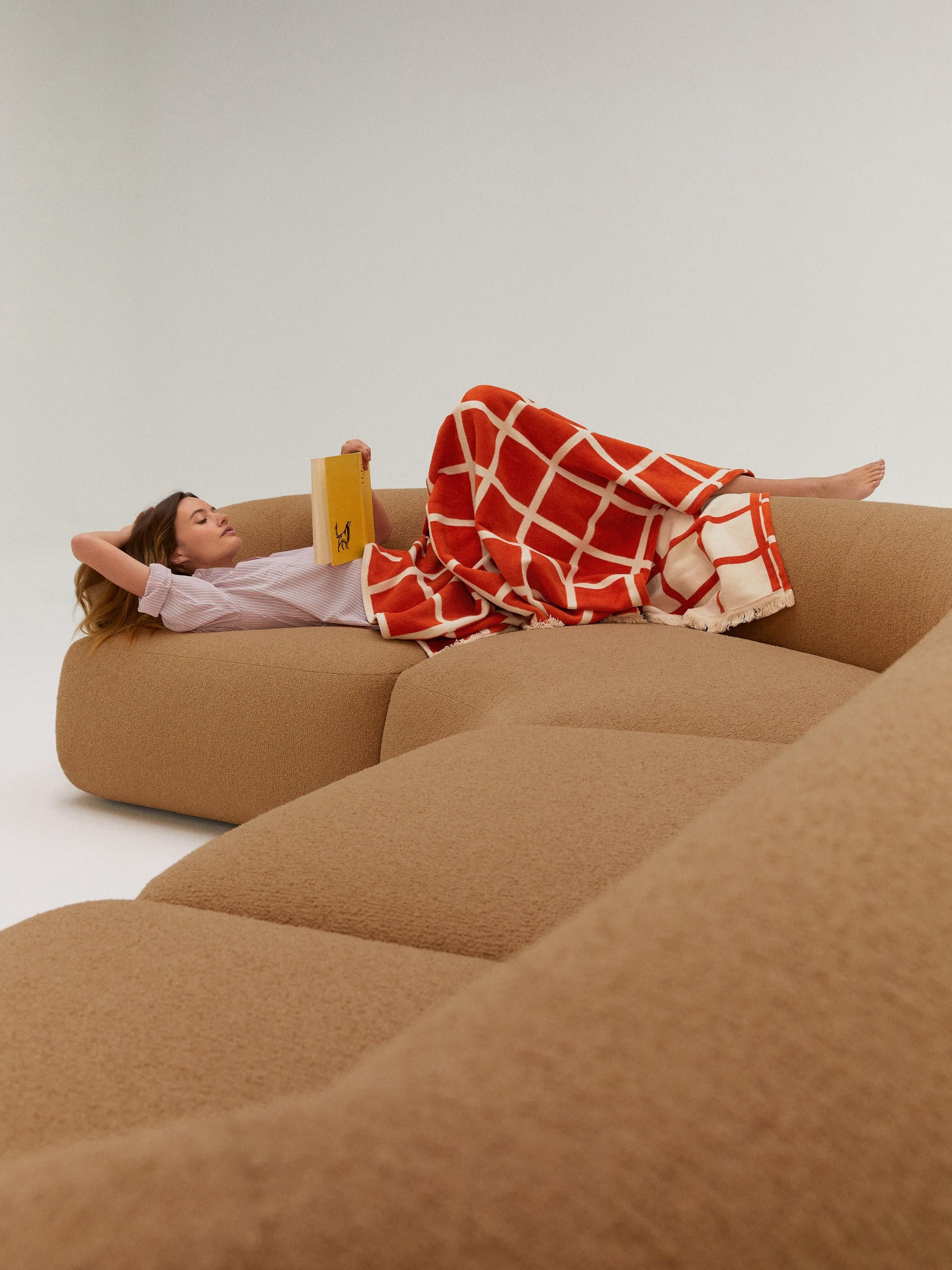 Sofia XL Modular Sofa, Bouclé