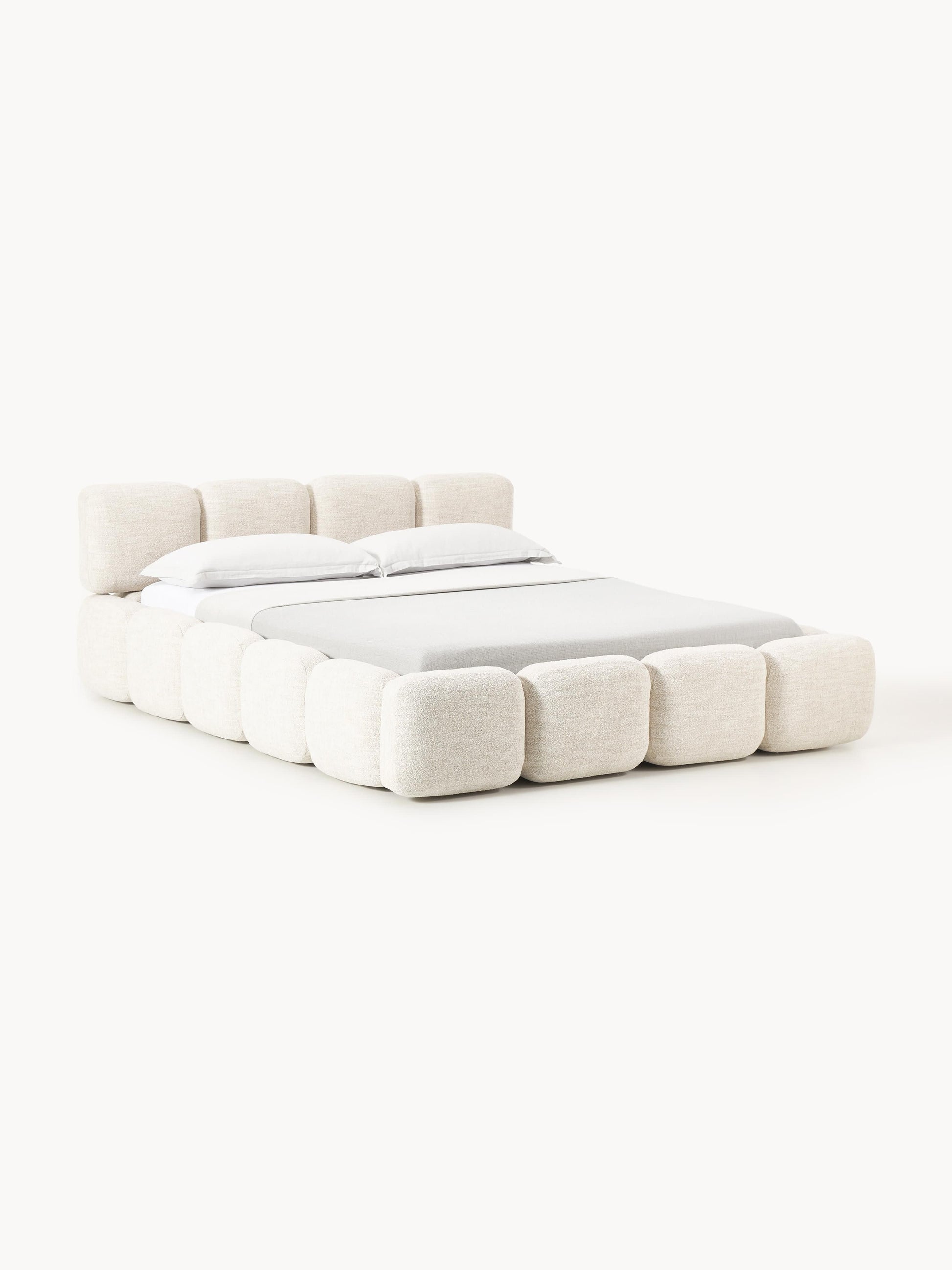 Tayla Bouclé Storage Bed, Upholstered