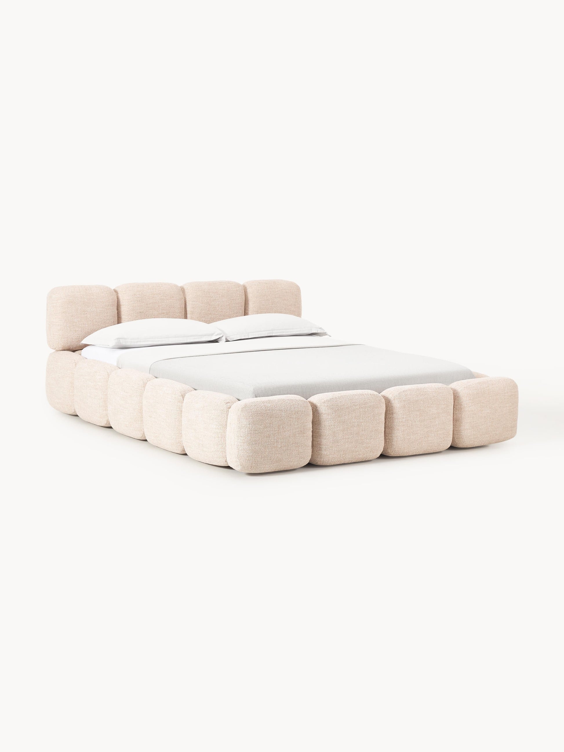 Tayla Bouclé Storage Bed, Upholstered