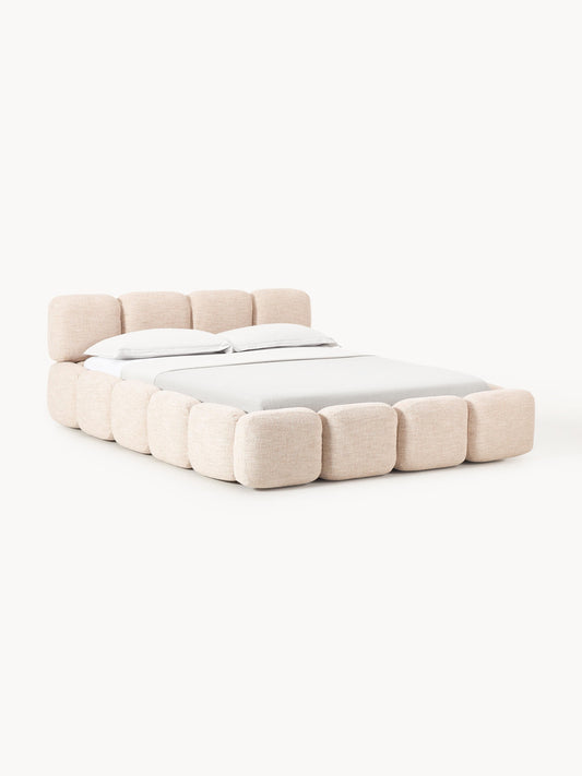 Tayla Bouclé Storage Bed, Upholstered