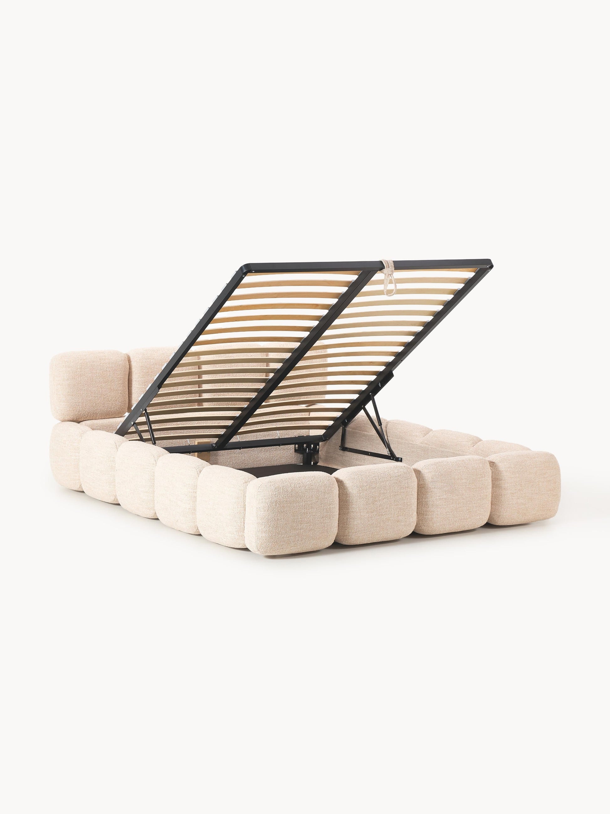 Tayla Bouclé Storage Bed, Upholstered