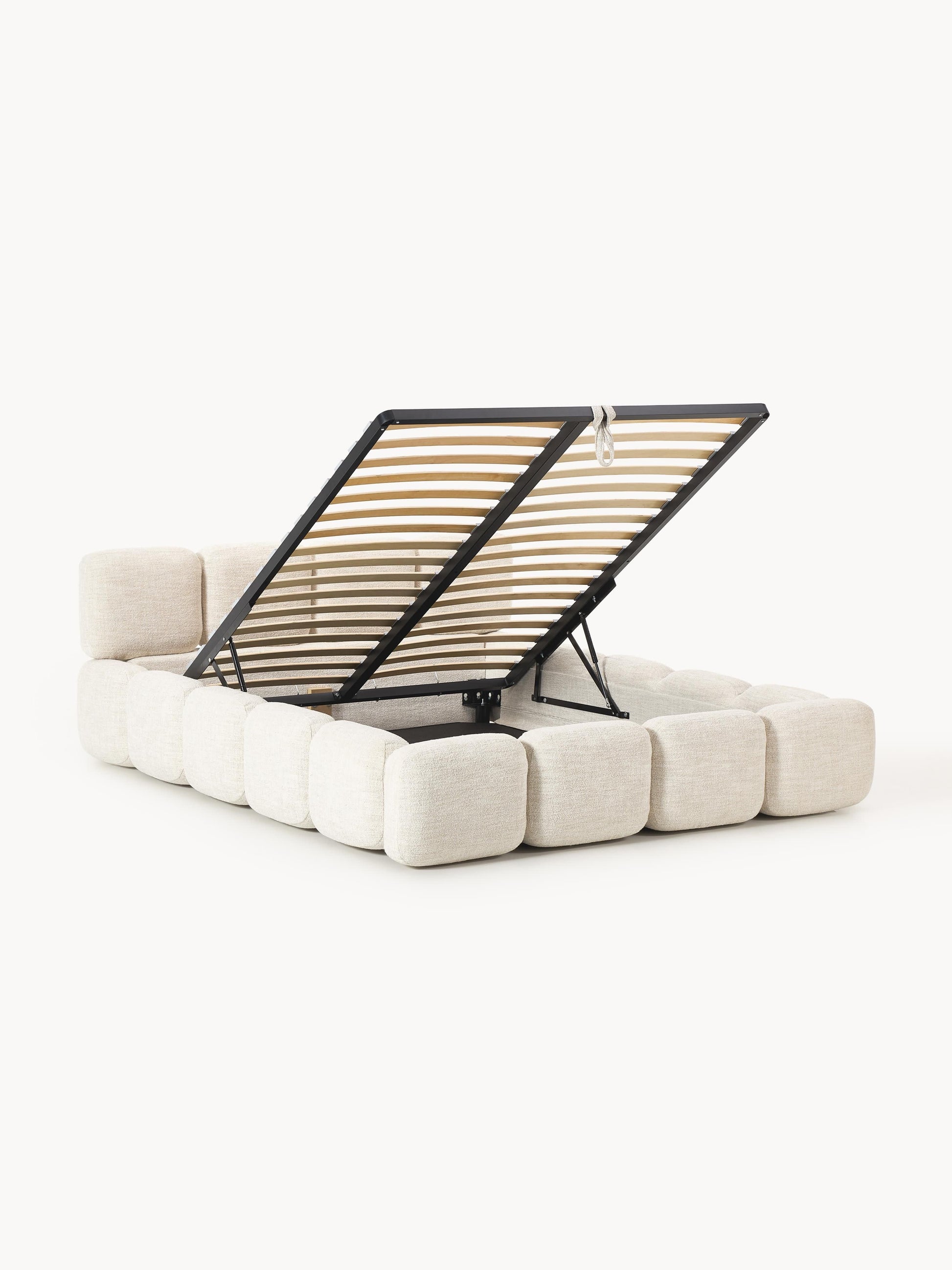 Tayla Bouclé Storage Bed, Upholstered