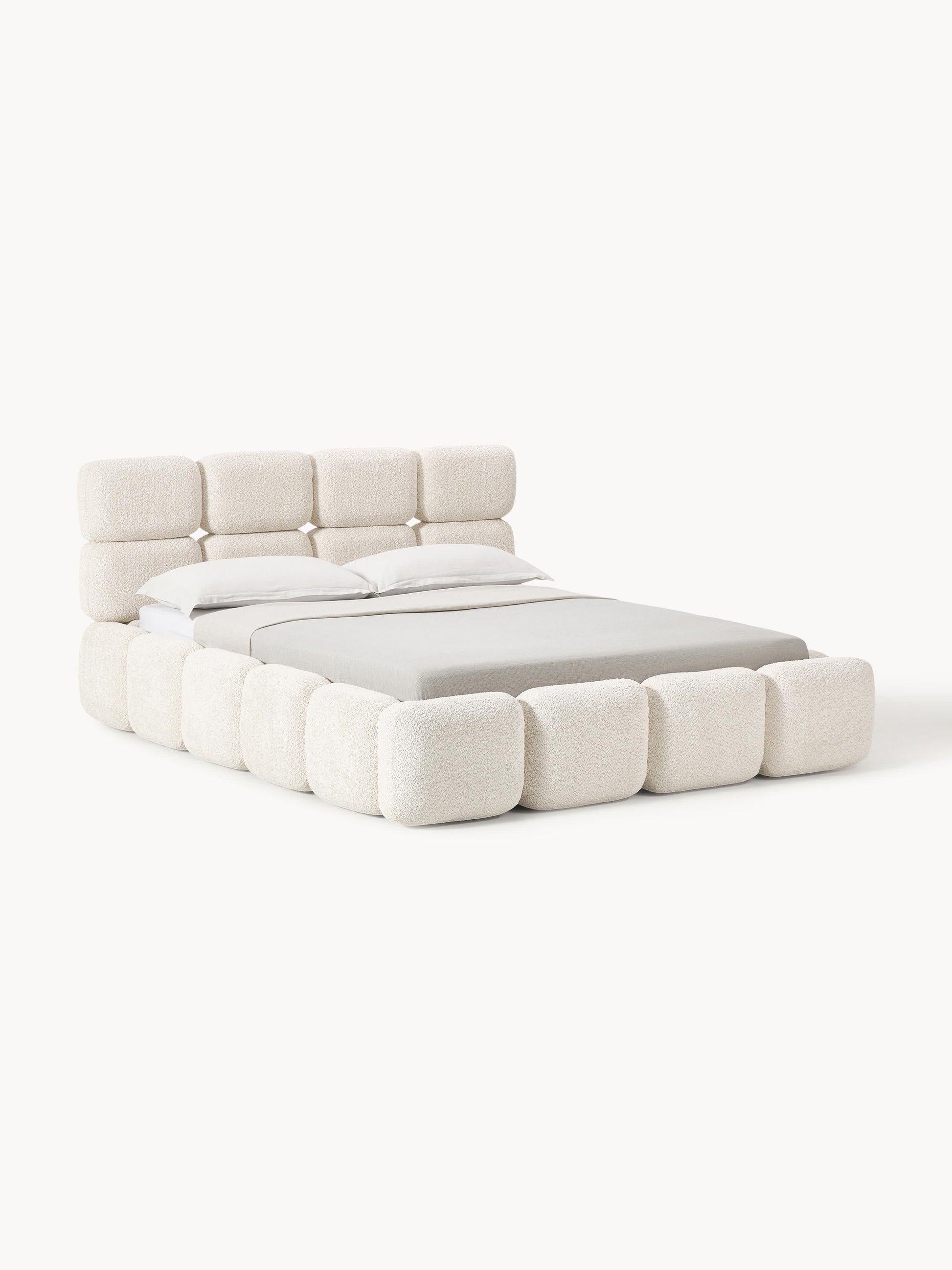 Tayla Teddy Bouclé Storage Bed, Upholstered