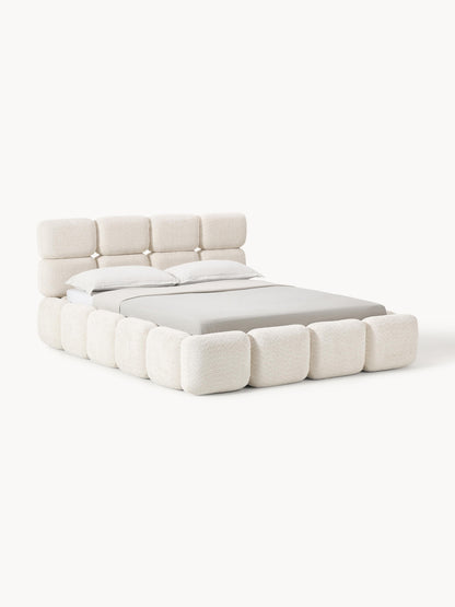 Tayla Teddy Bouclé Storage Bed, Upholstered