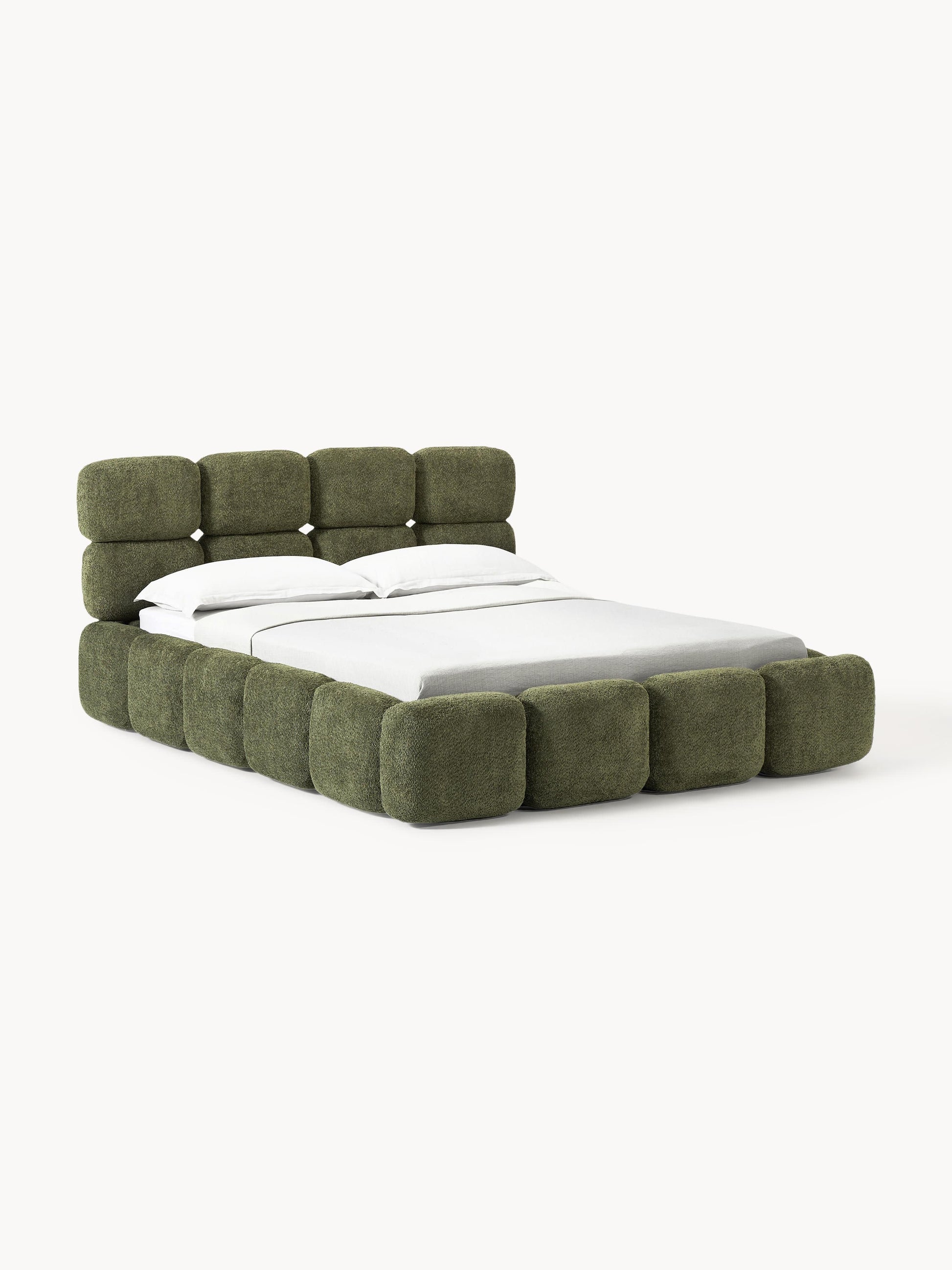 Tayla Teddy Bouclé Storage Bed, Upholstered