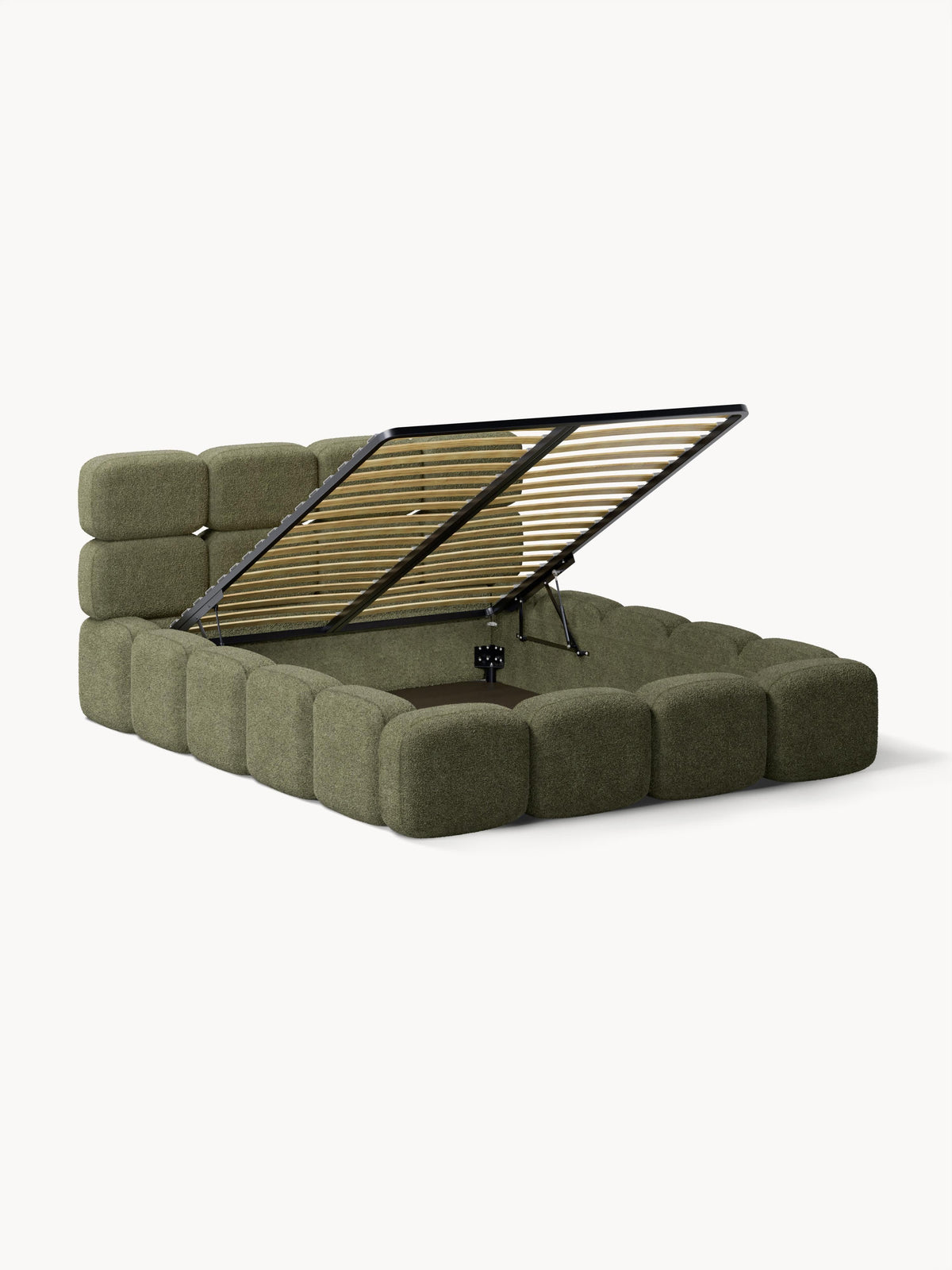 Tayla Teddy Bouclé Storage Bed, Upholstered