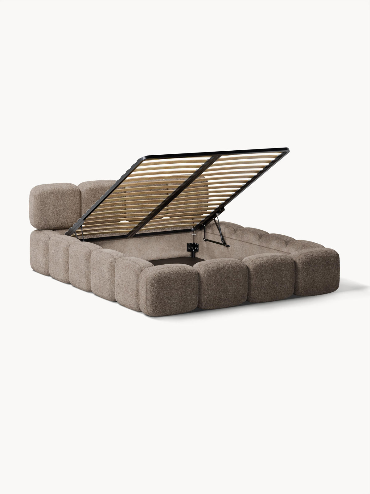 Tayla Teddy Bouclé Storage Bed, Upholstered
