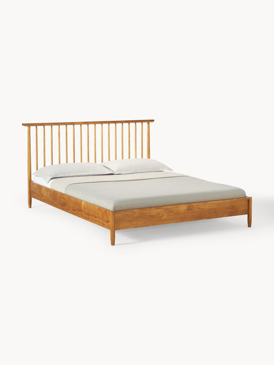Windsor Wooden Bed with Headboard in Pine