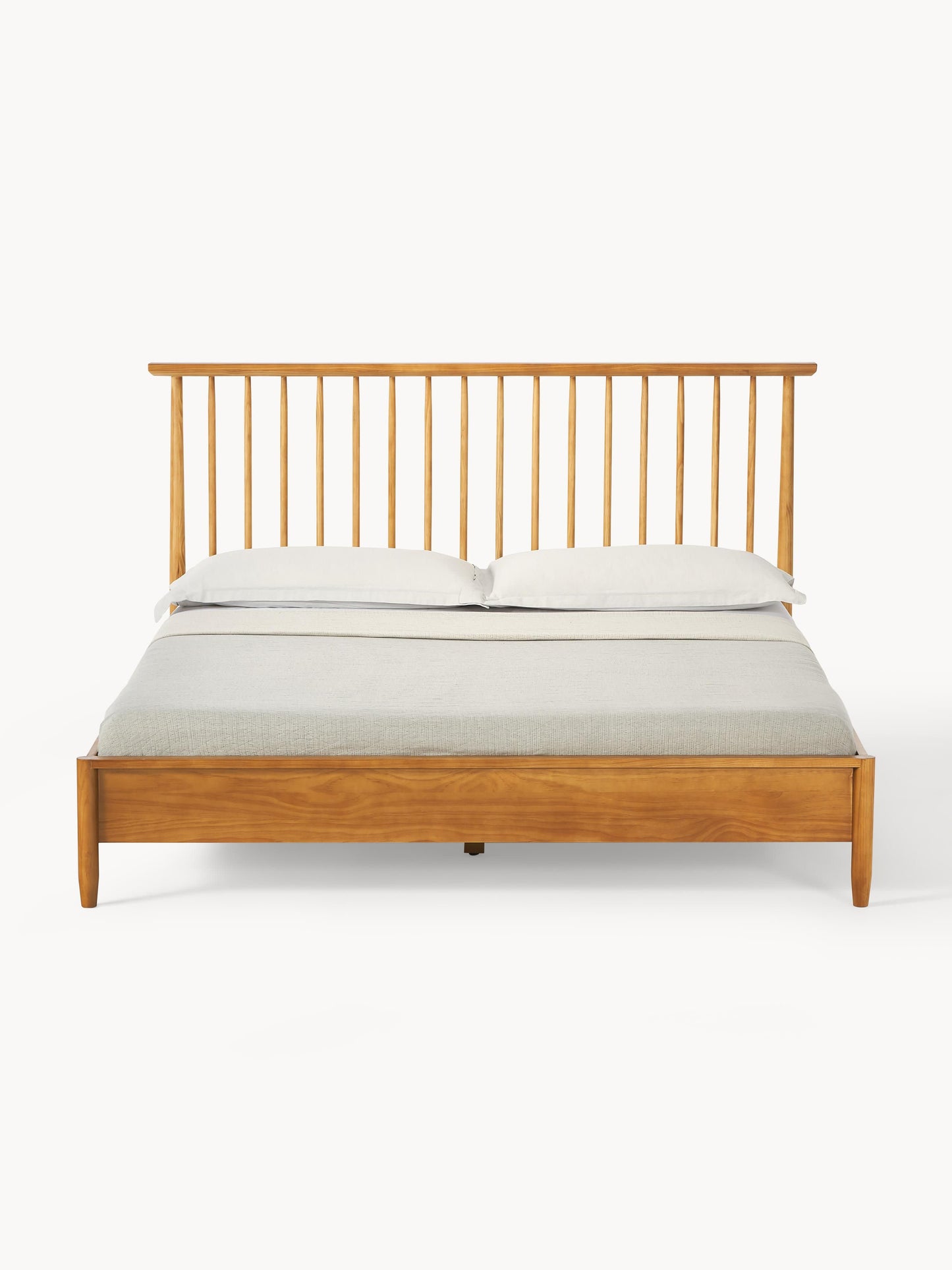 Windsor Wooden Bed with Headboard in Pine