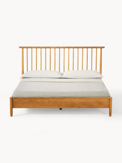 Windsor Wooden Bed with Headboard in Pine