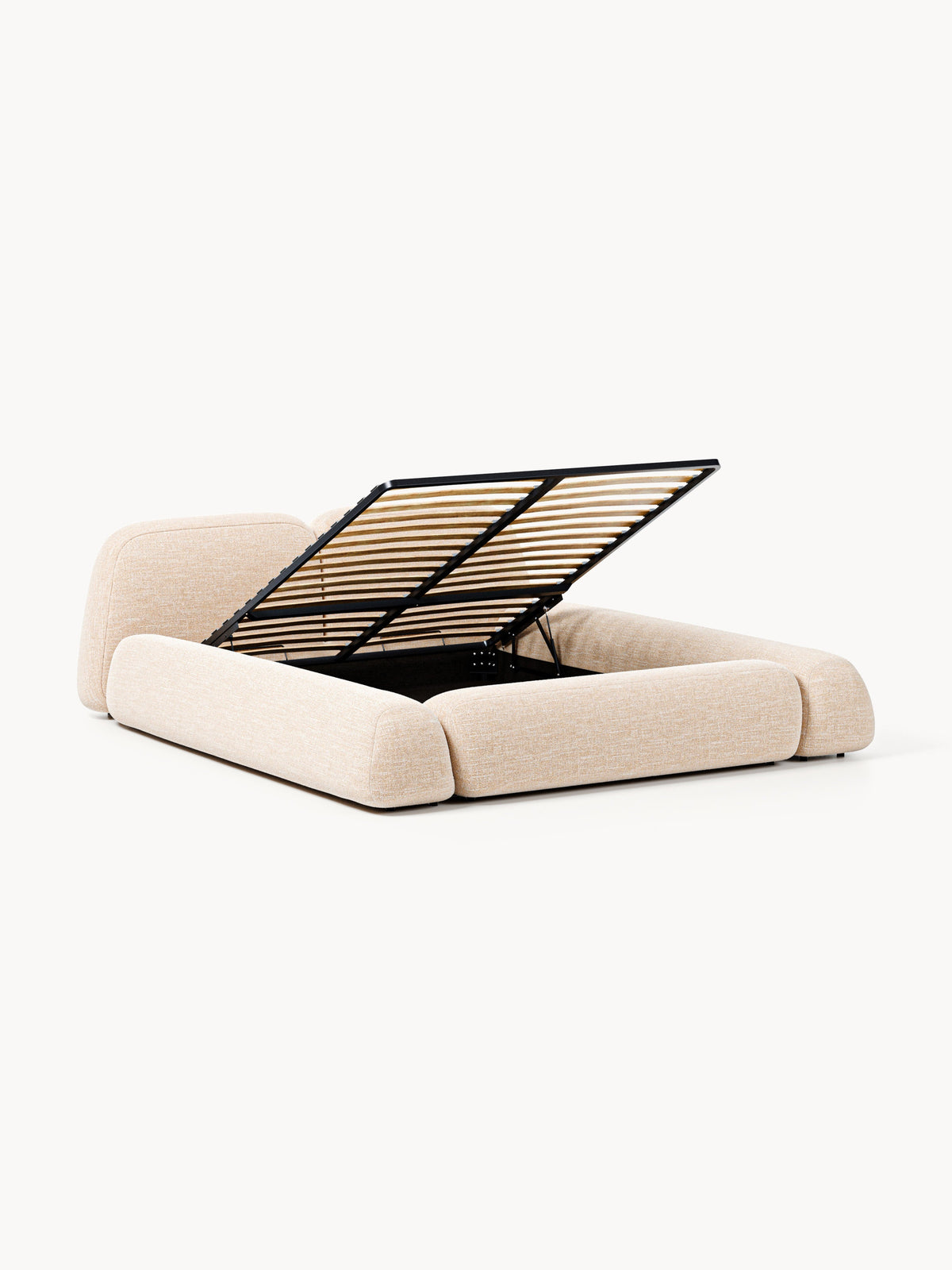 Wolke Bouclé Storage Bed, Upholstered