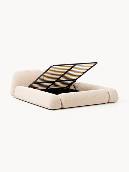 Wolke Bouclé Storage Bed, Upholstered