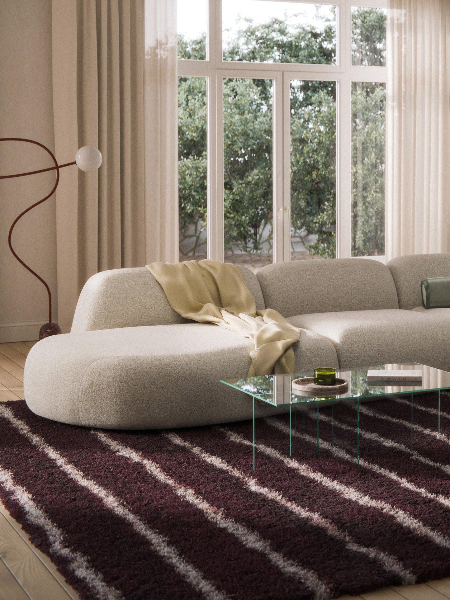 Wolke Chaise Module, Bouclé