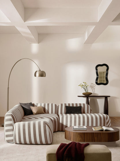 Wolke Chaise Module with Stripes