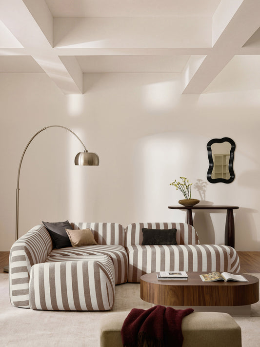 Wolke Chaise Module with Stripes