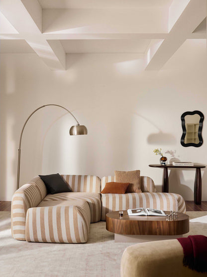 Wolke Chaise Module with Stripes