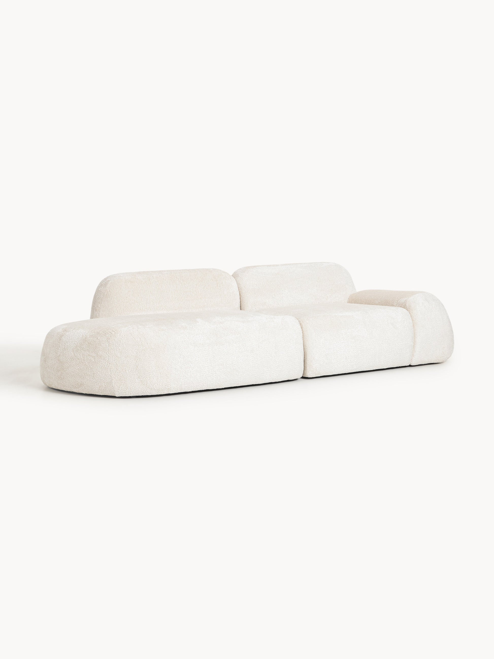 Wolke Modular Chaise (3-Seater), Teddy Bouclé