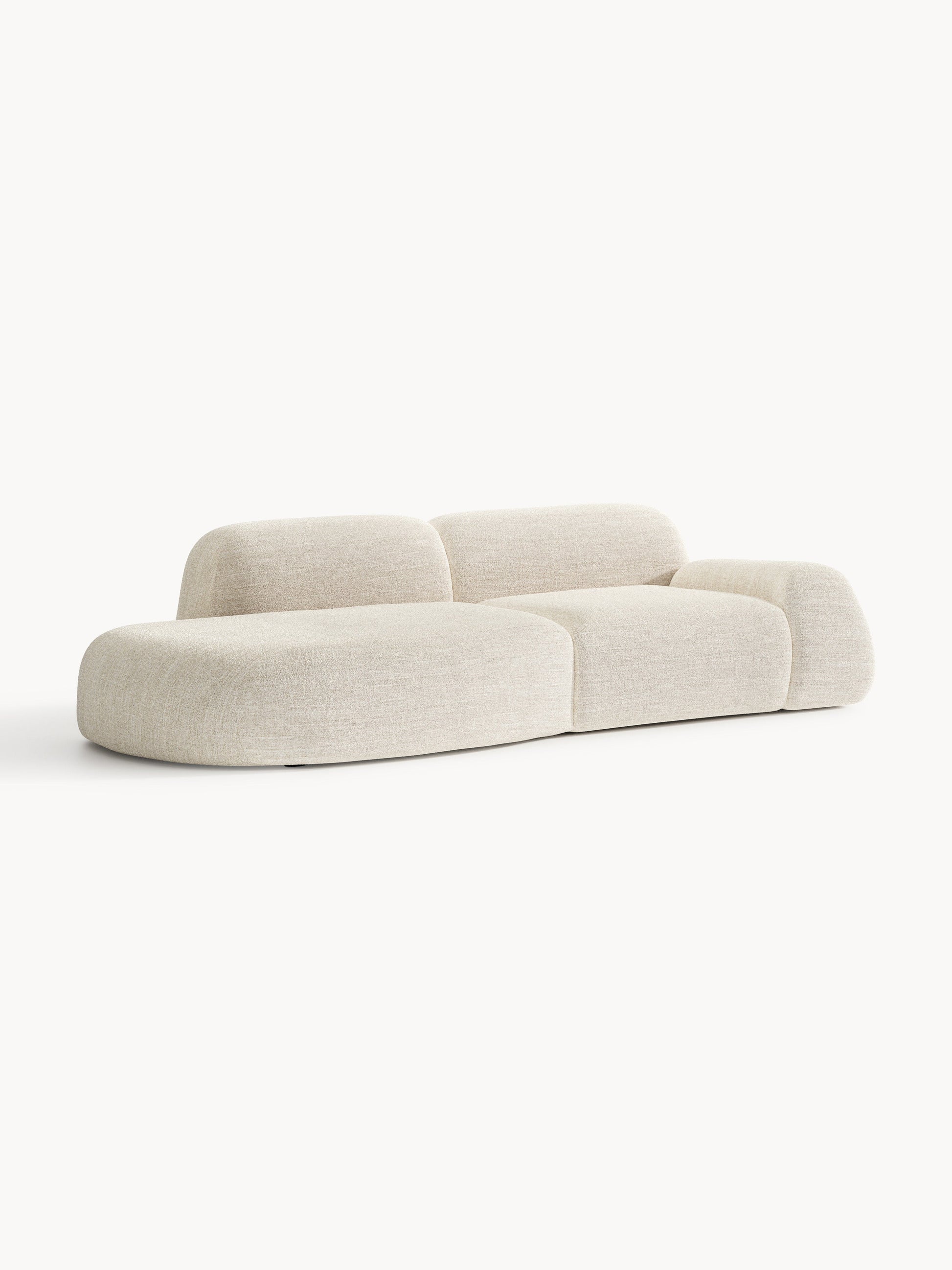 Wolke Modular Chaise, Bouclé (3-Seater)