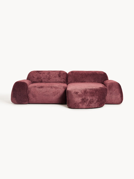 Wolke Modular Corner Sofa (3-Seater), Teddy Bouclé
