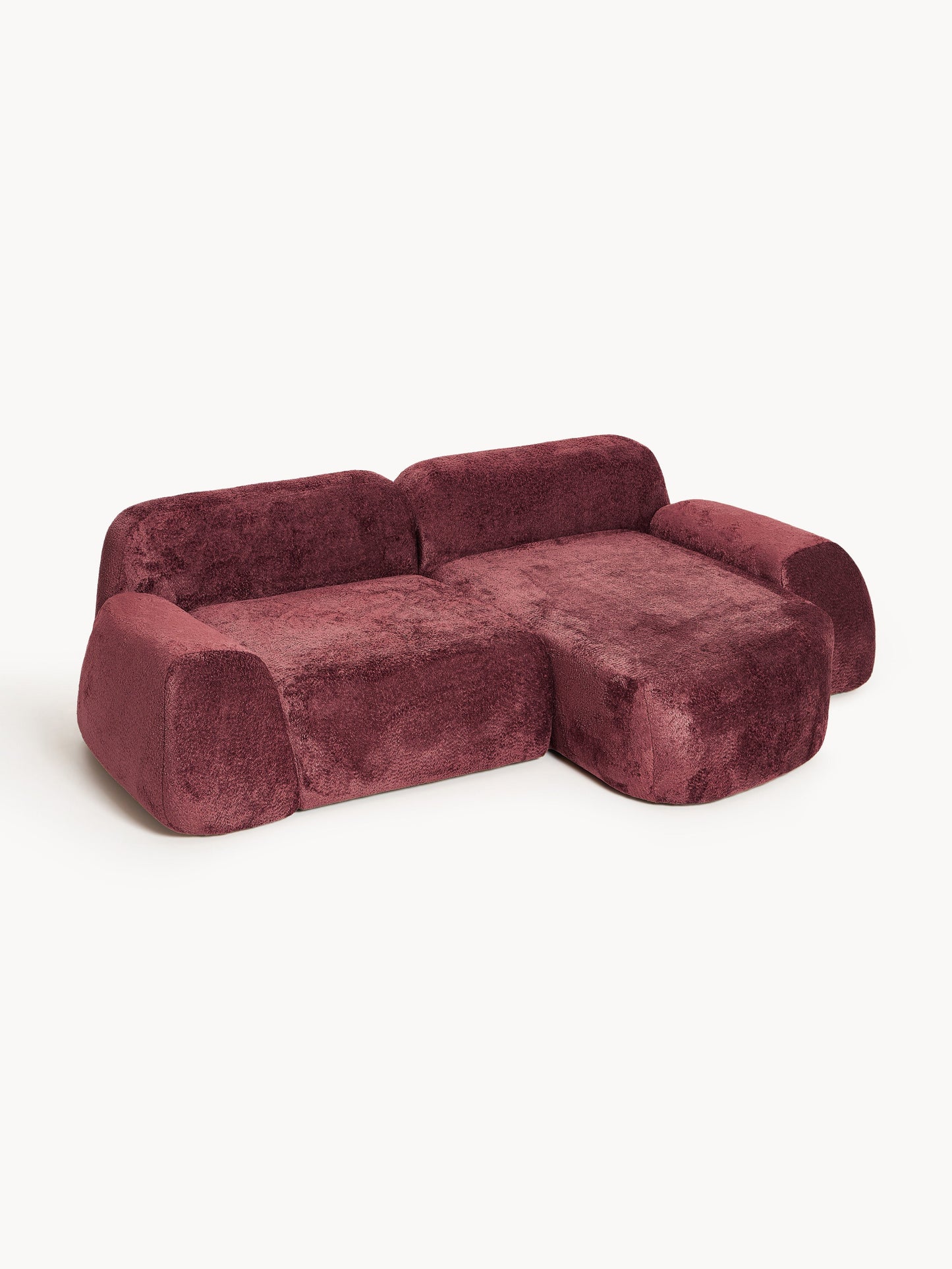 Wolke Modular Corner Sofa (3-Seater), Teddy Bouclé