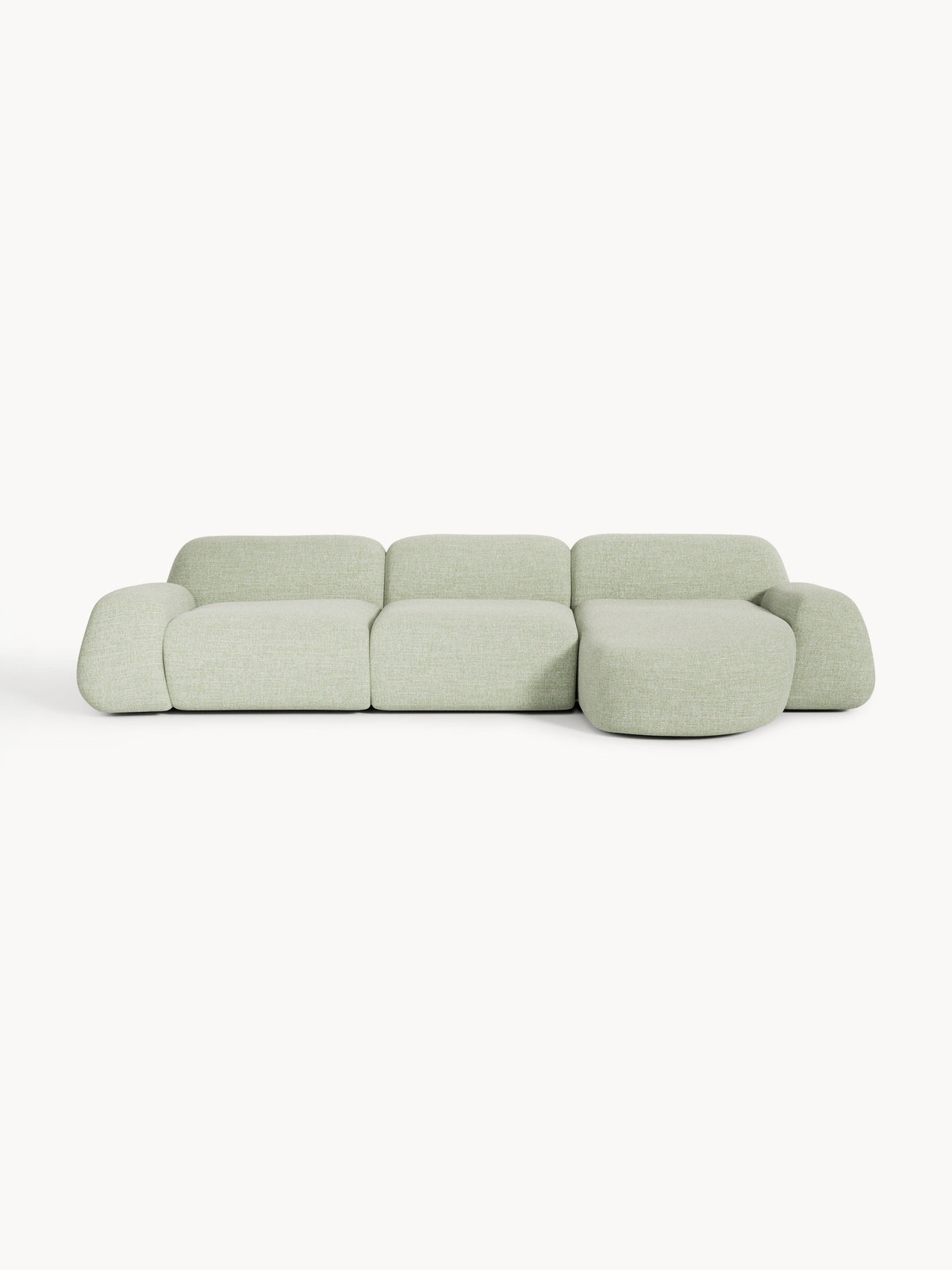 Wolke Modular Corner Sofa, Bouclé, 4-Seater