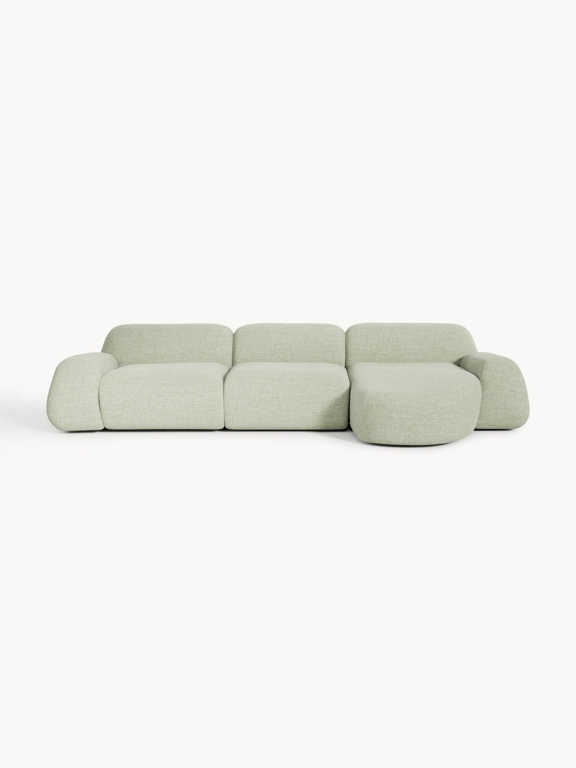 Wolke Modular Corner Sofa, Bouclé, 4-Seater